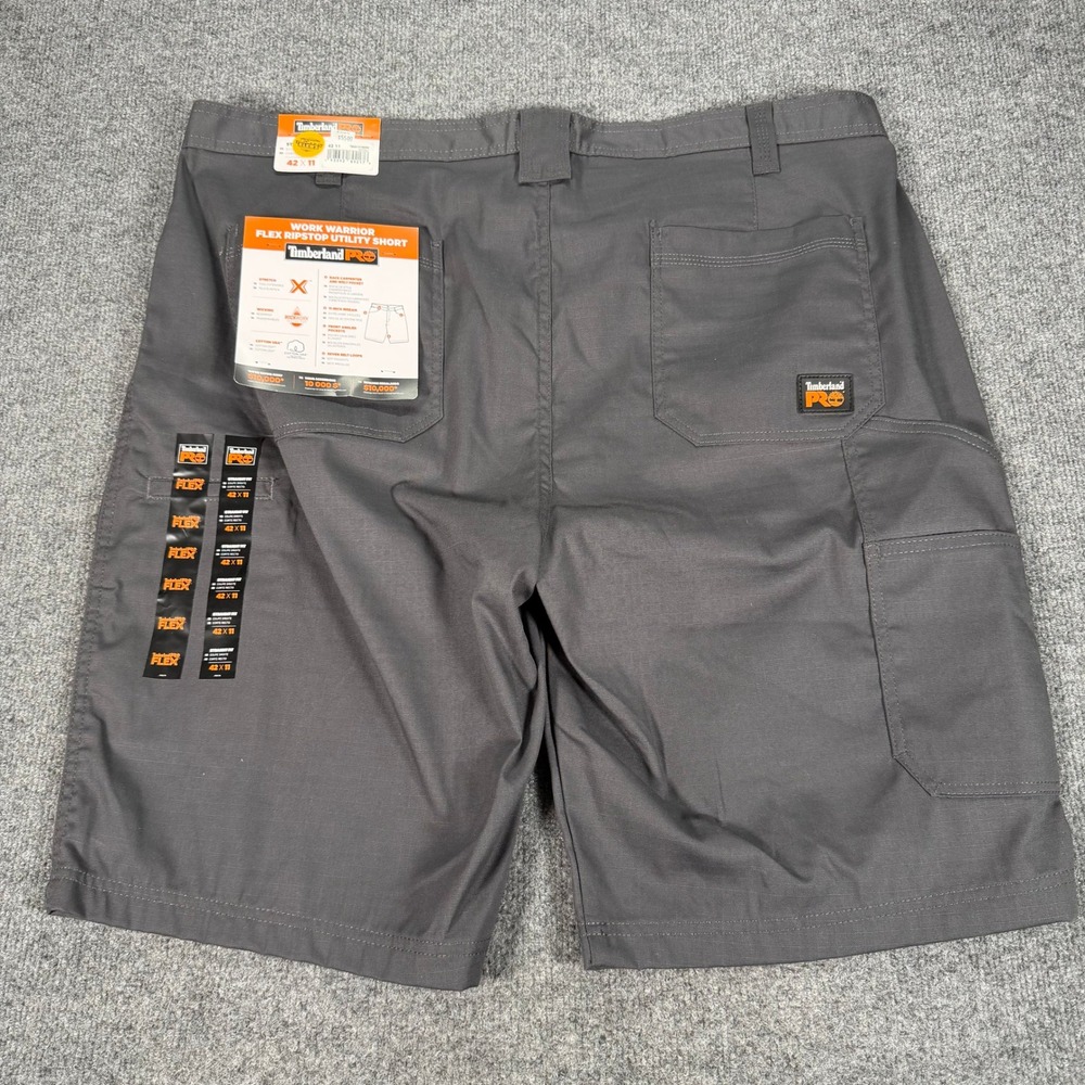 Timberland PRO Work Warrior Flex Ripstop Utility Shorts Grey 42 x 11 NWT #4871